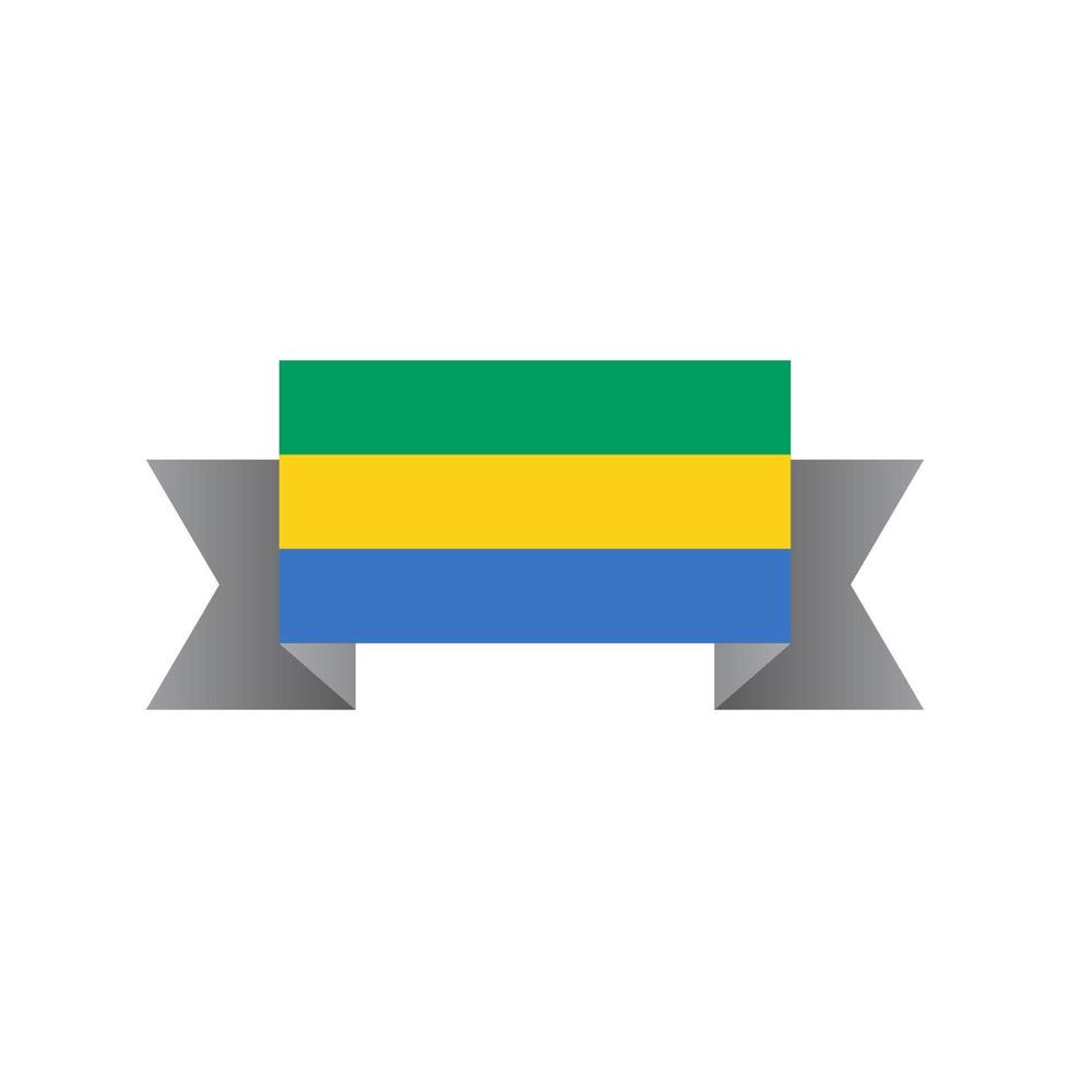 Illustration of Gabon flag Template vector