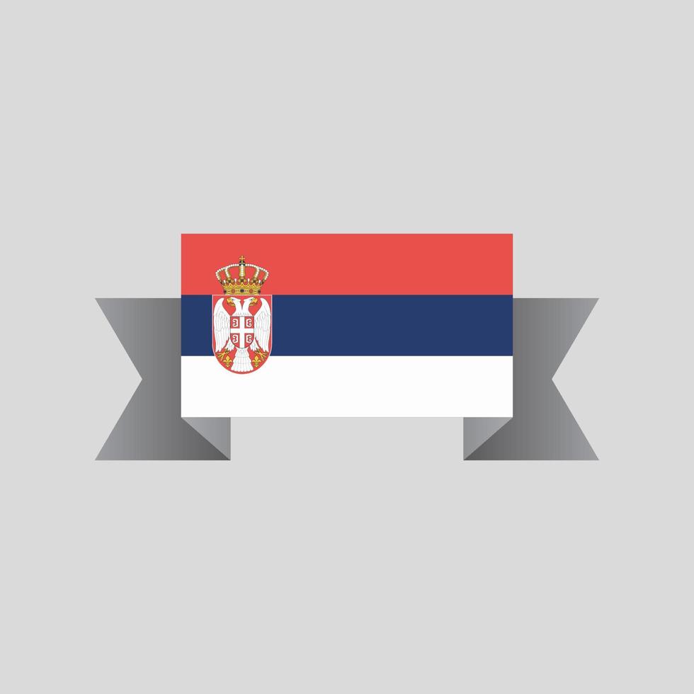 ilustración de la plantilla de la bandera de serbia vector