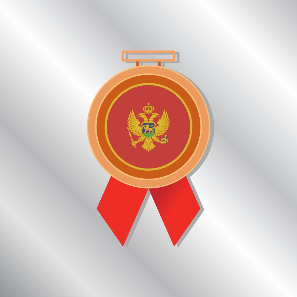 Illustration of Montenegro flag Template vector