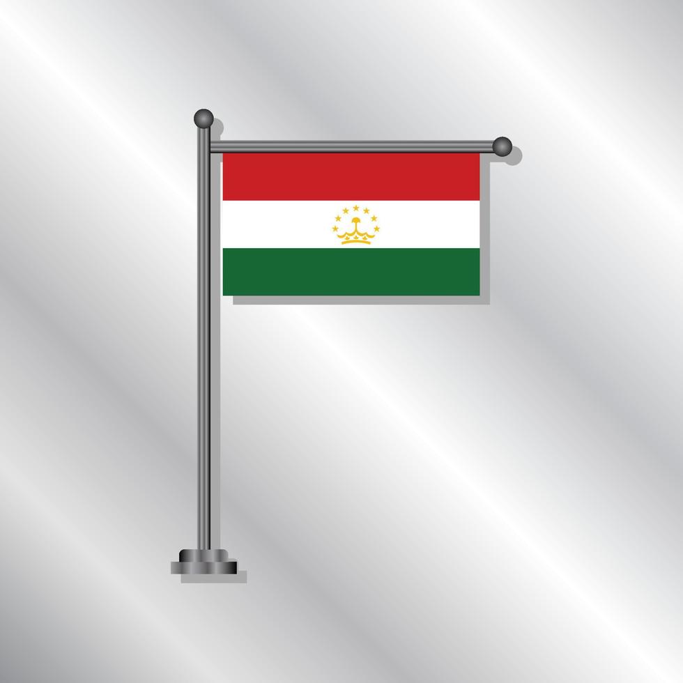 Illustration of Tajikistan flag Template vector