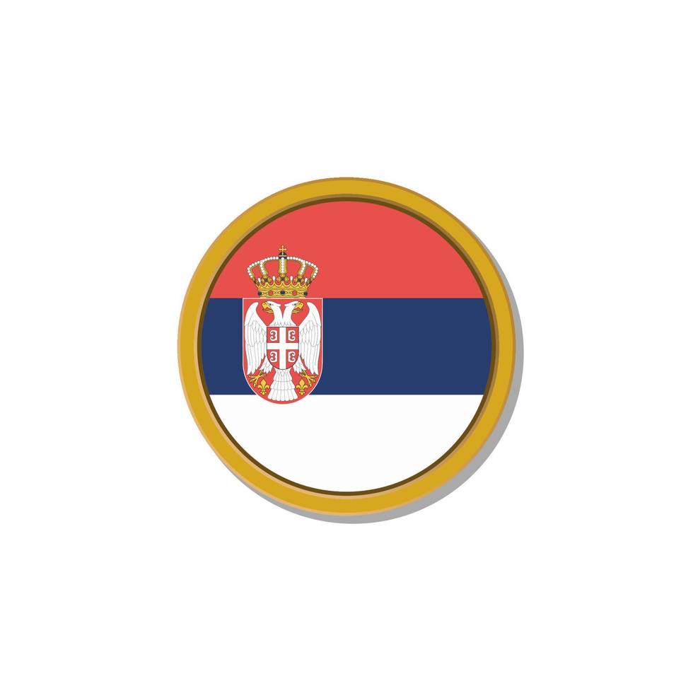 Illustration of Serbia flag Template vector