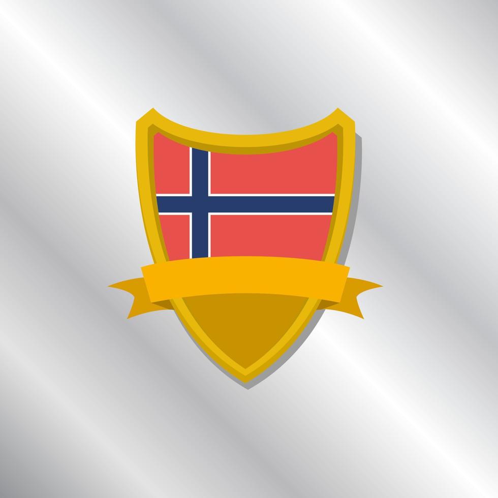 ilustración de la plantilla de la bandera de noruega vector