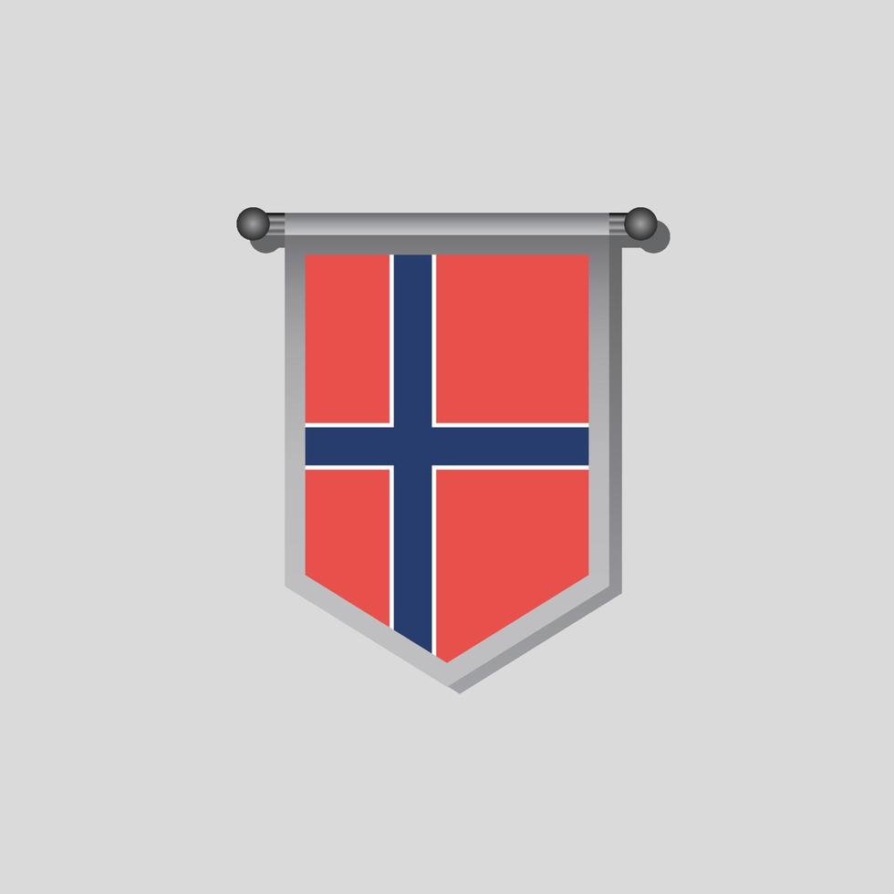 ilustración de la plantilla de la bandera de noruega vector