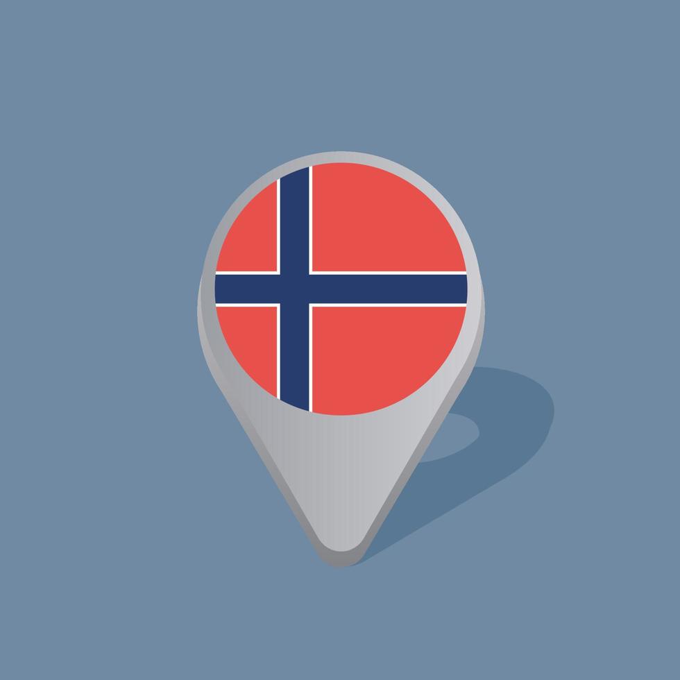 ilustración de la plantilla de la bandera de noruega vector