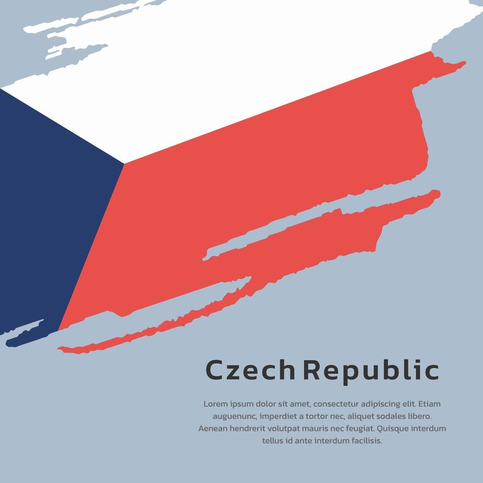 Illustration of Czech Republic flag Template vector