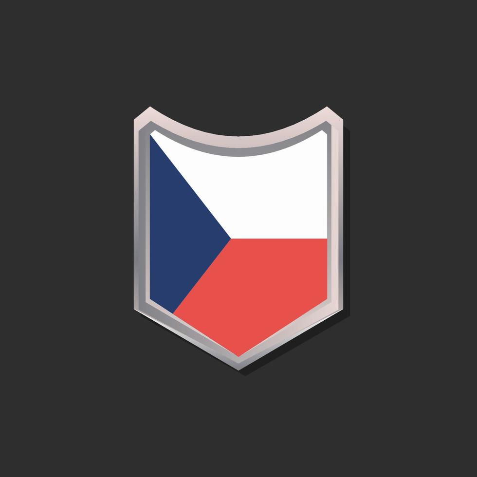 Illustration of Czech Republic flag Template vector