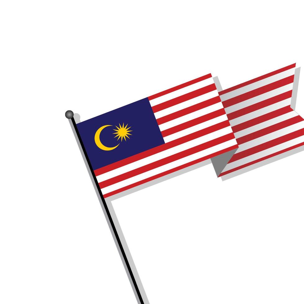 Illustration of Malaysia flag Template vector