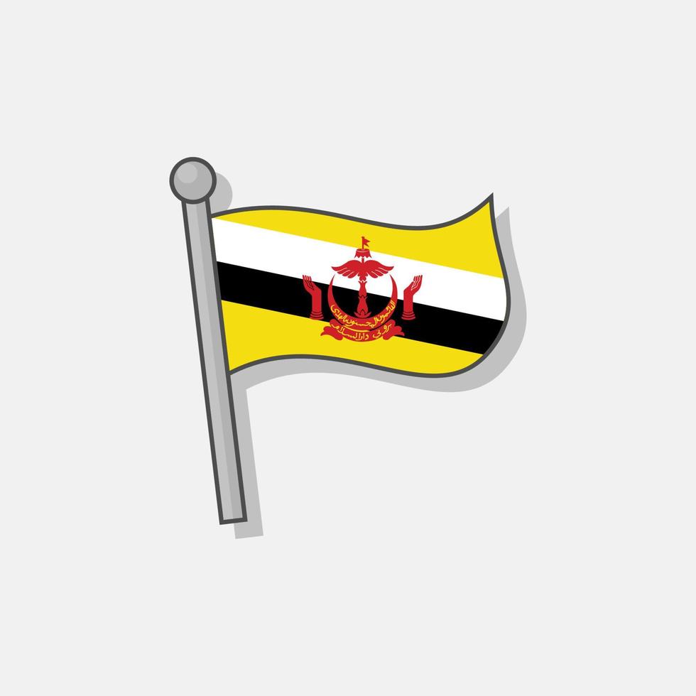 Illustration of Brunei flag Template vector