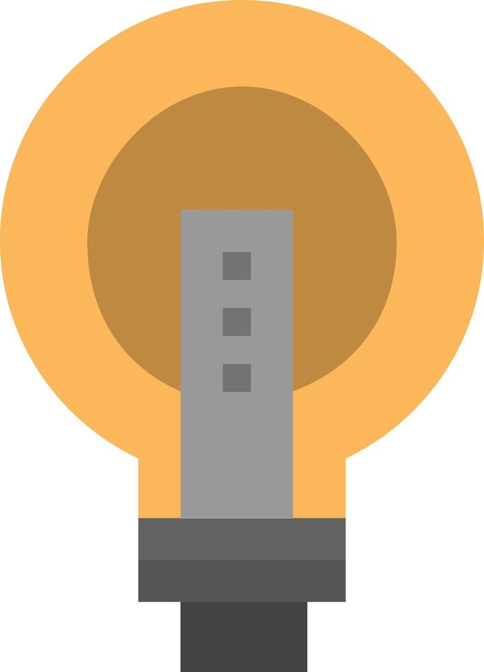 Bulb Bright Business Idea Light Light bulb Power  Flat Color Icon Vector icon banner Template