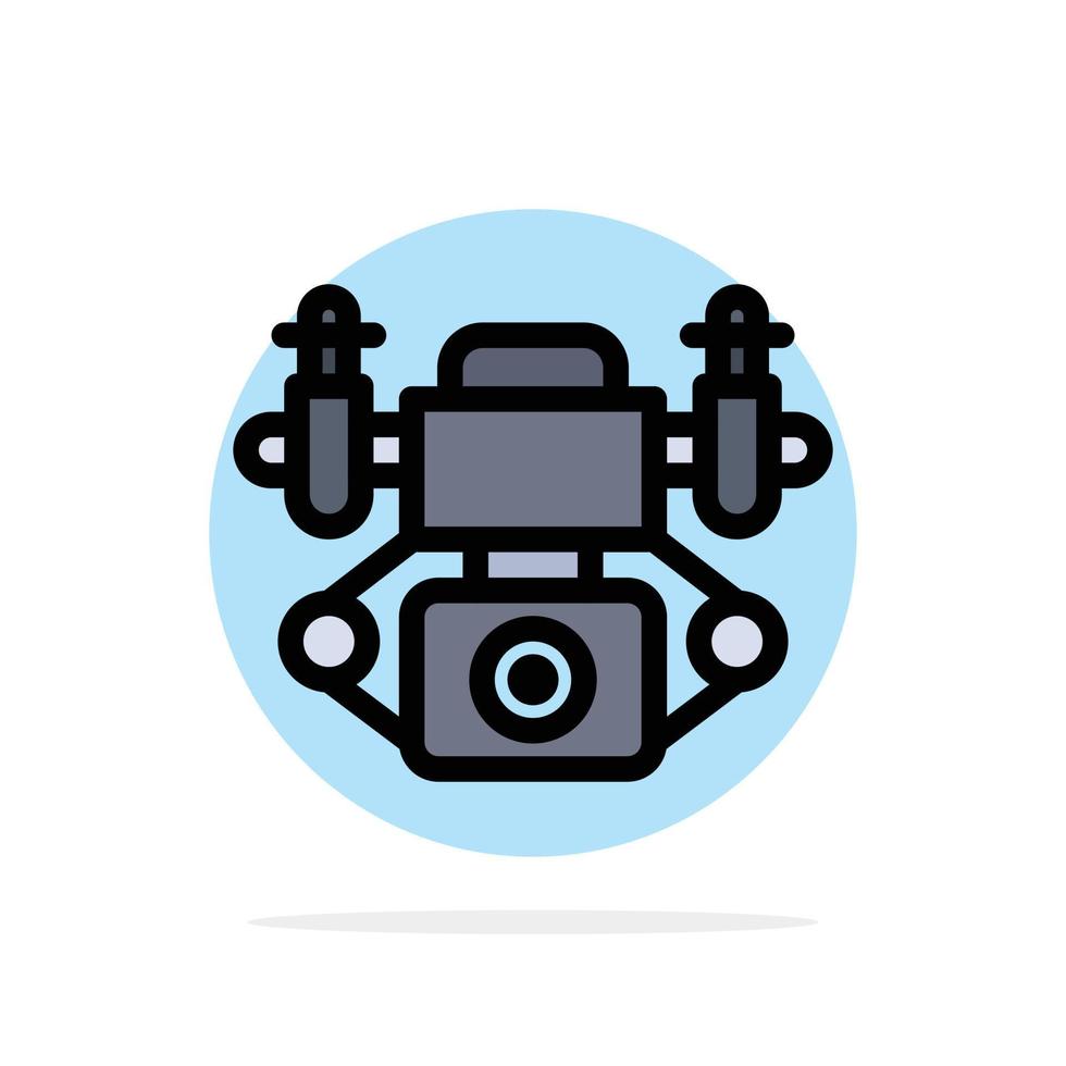 Action Camera Technology Abstract Circle Background Flat color Icon vector