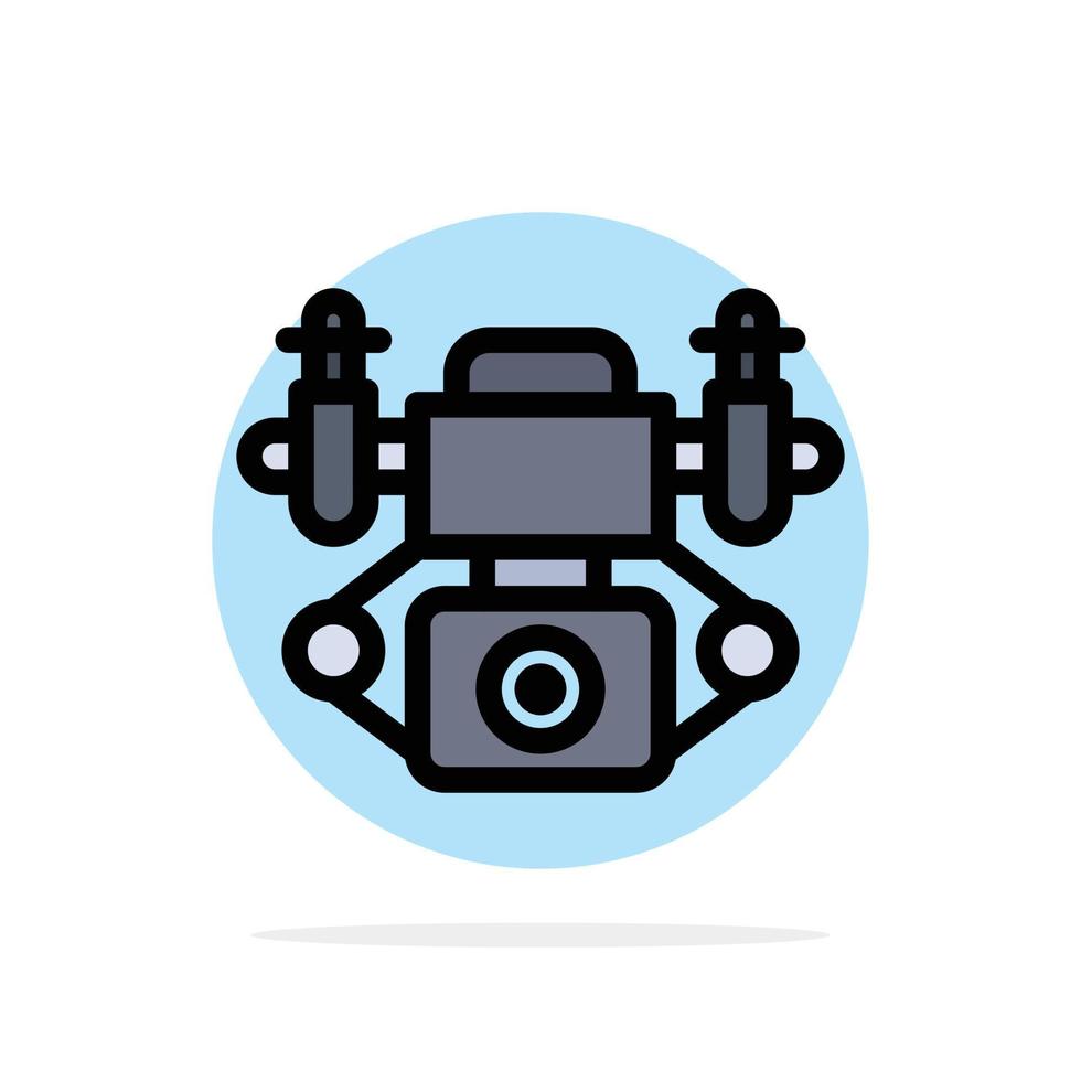 Action Camera Technology Abstract Circle Background Flat color Icon vector