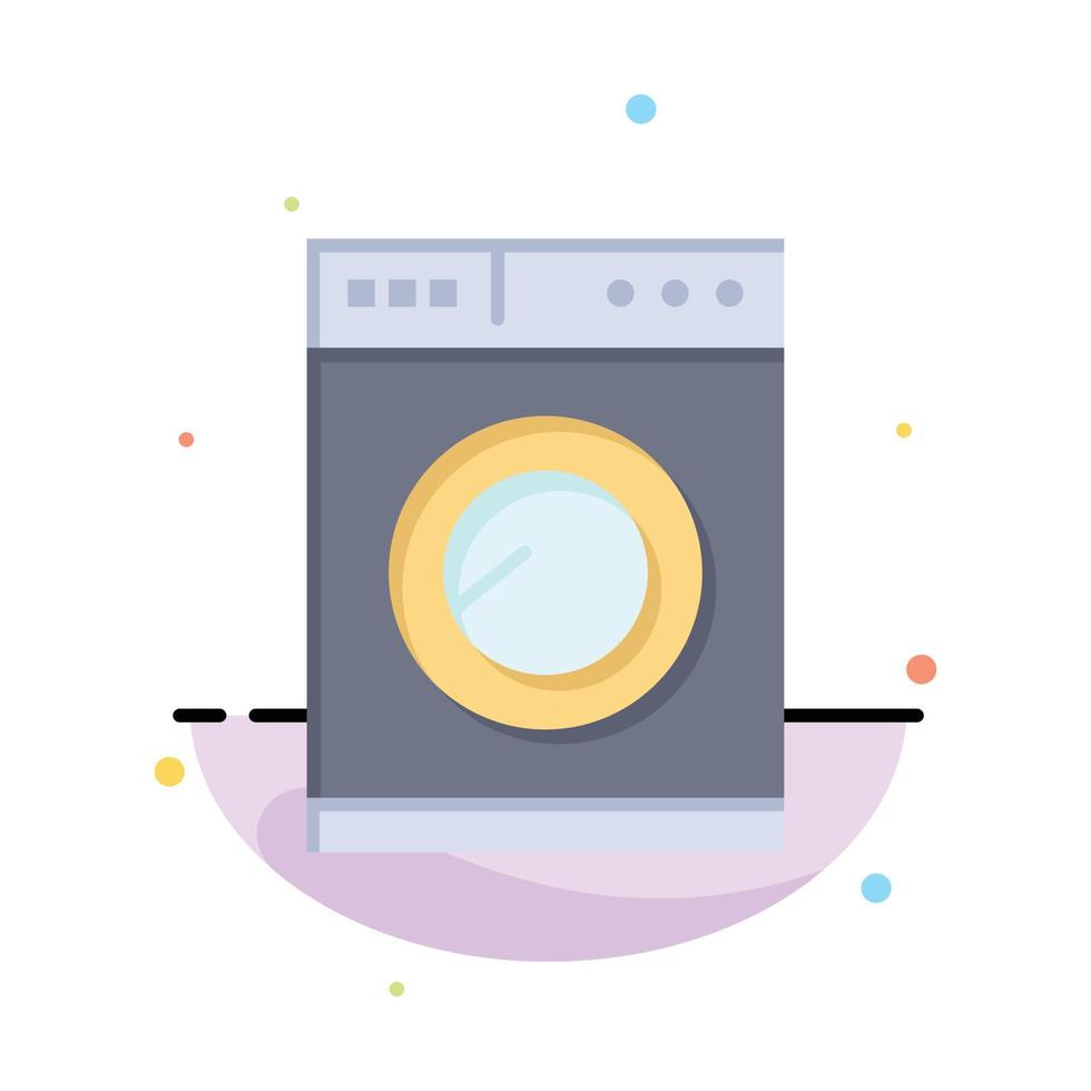 Kitchen Machine Washing Abstract Flat Color Icon Template vector