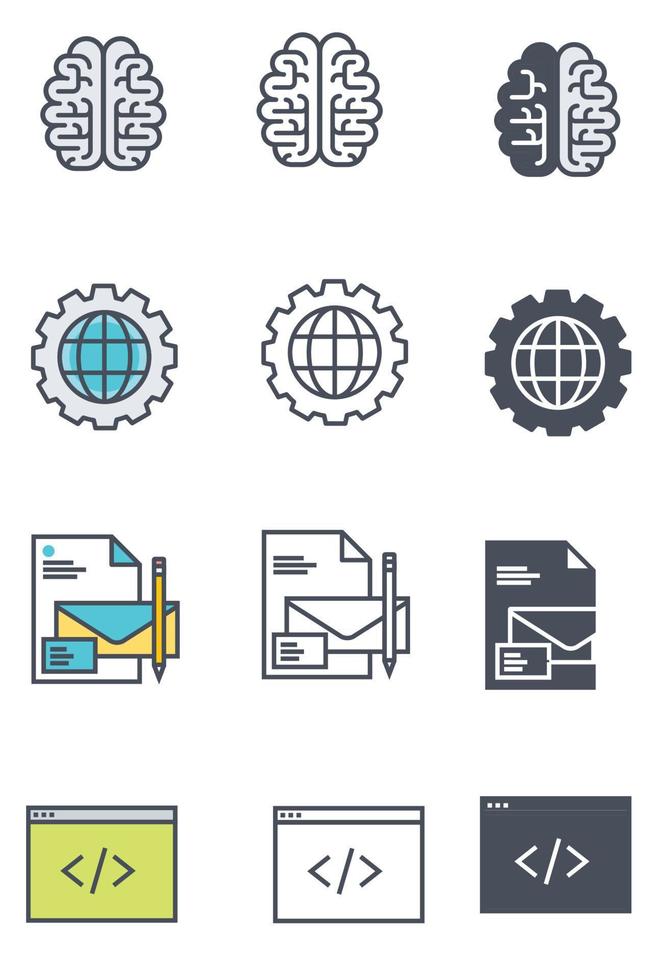 creative icon illustration, idea. flat style icon vector design.