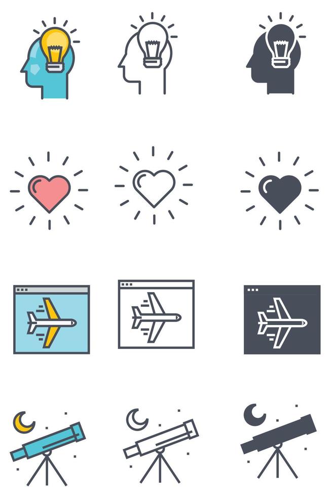 creative icon illustration, idea. flat style icon vector design.