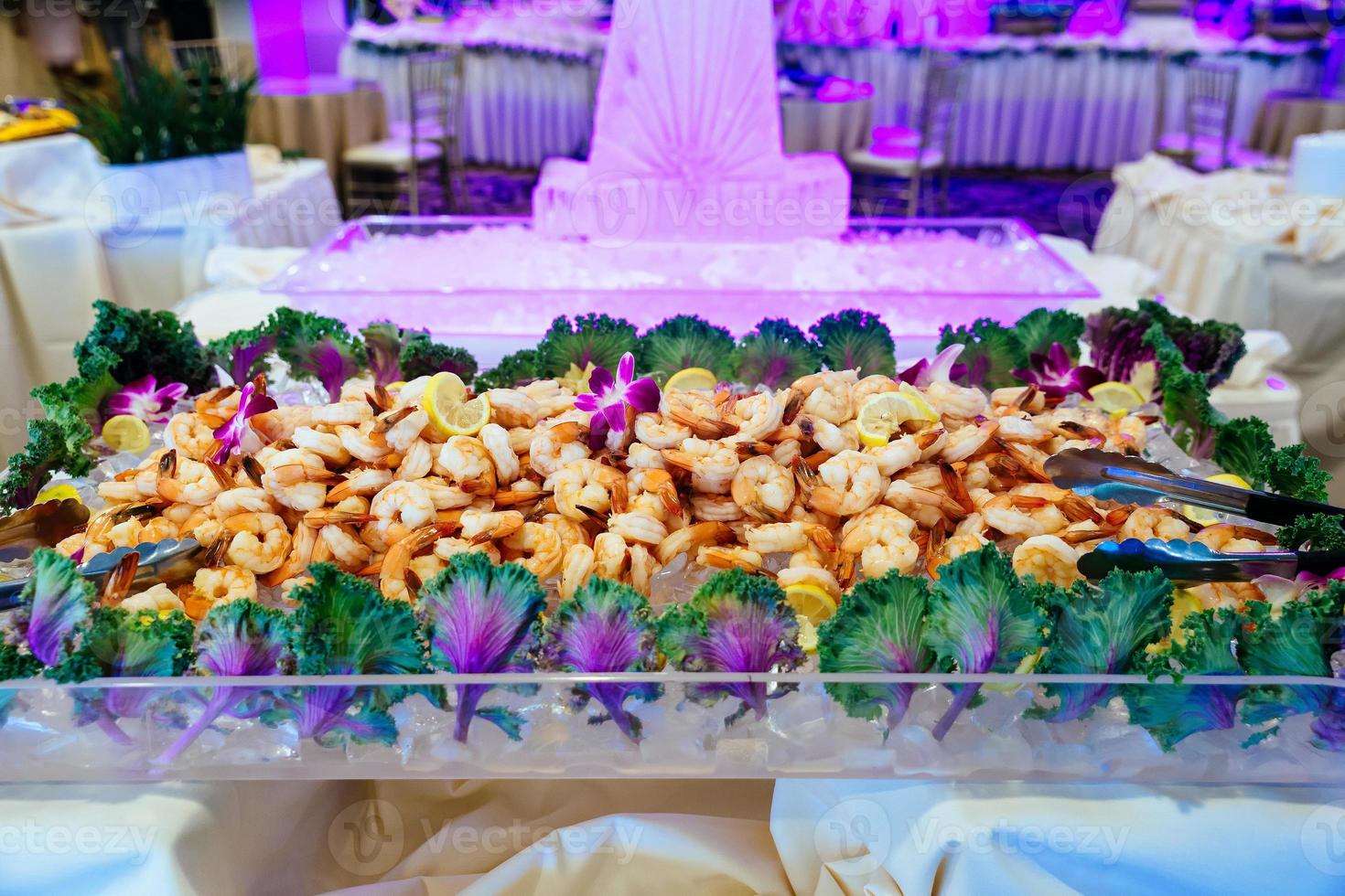 Shrimp cocktail appetizer buffet. photo