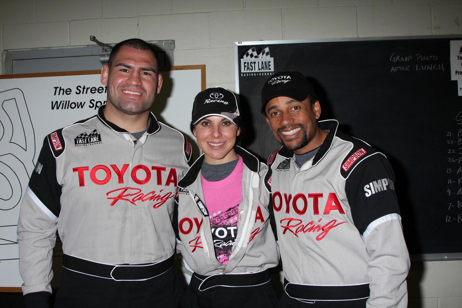 LOS ANGELES, MAR 17 - Cain Velasquez Kate del Castillo Hill Harper at the training session for the 36th Toyota Pro Celebrity Race to be held in Long Beach, CA on April 14, 2012 at the Willow Springs Racetrack on March 17, 2012 in Willow Springs, CA photo