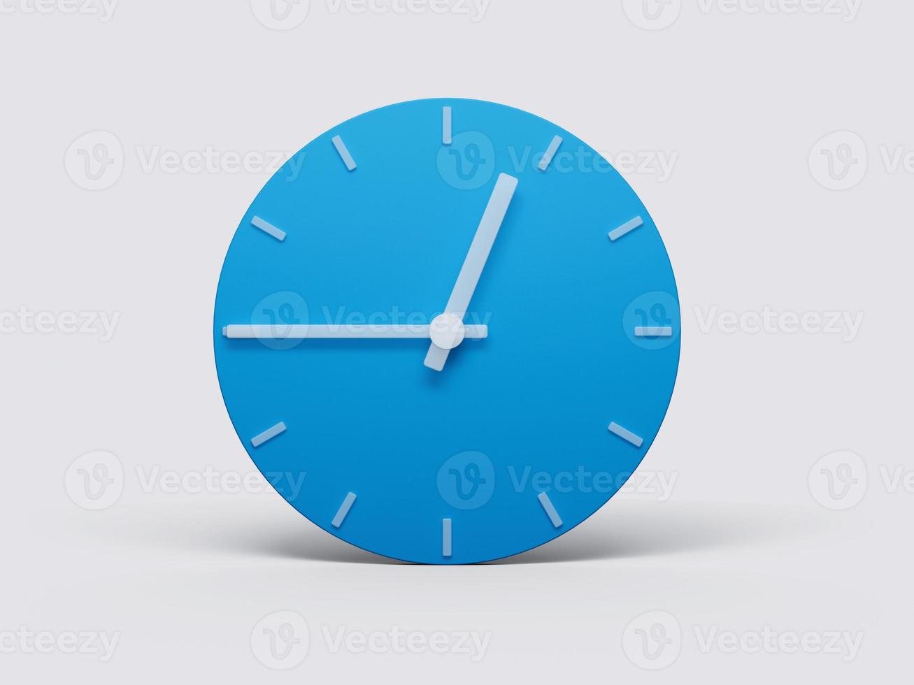 Minimal Clock time 12 45 o'clock or Twelve Forty Five on light pastel background 3d illustration photo