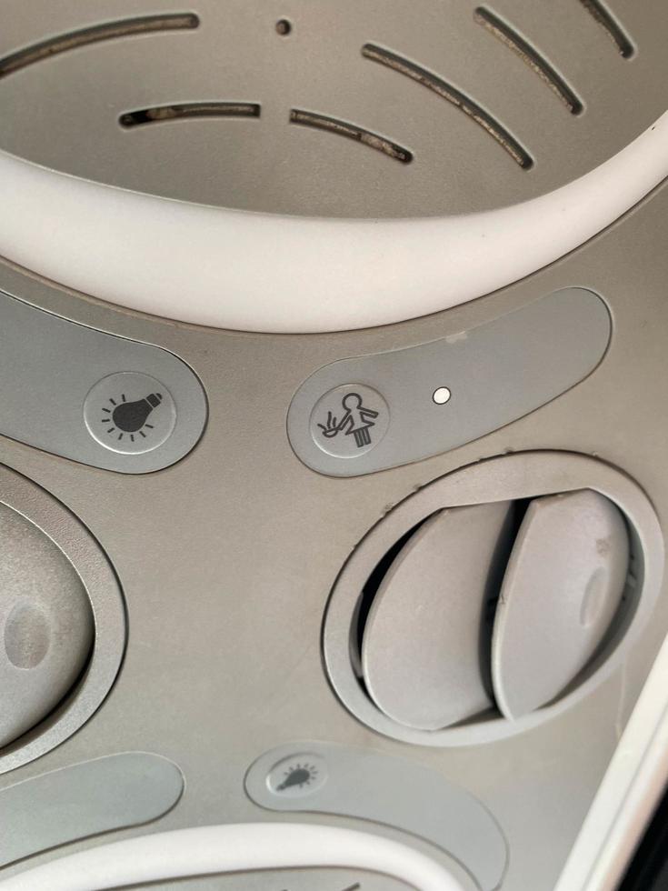 Air intake deflectors for supplying air from the air conditioner to the passenger in transport, aircraft, bus photo
