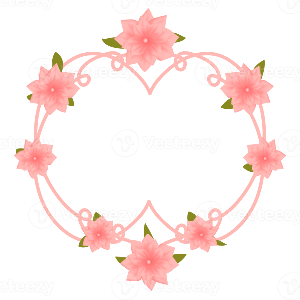 Aestethic flower wreath png