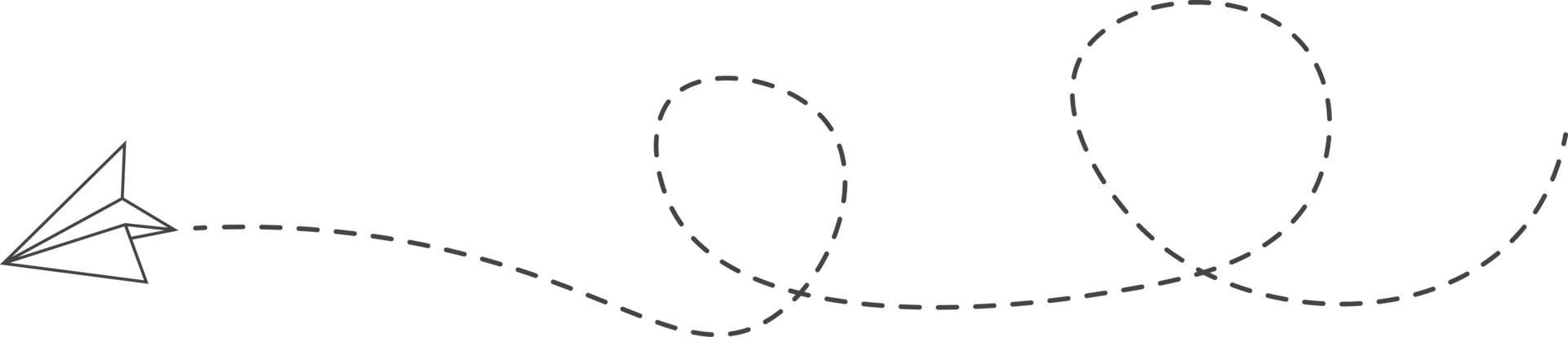 Papierfliegerroute mit gestrichelter Linie png