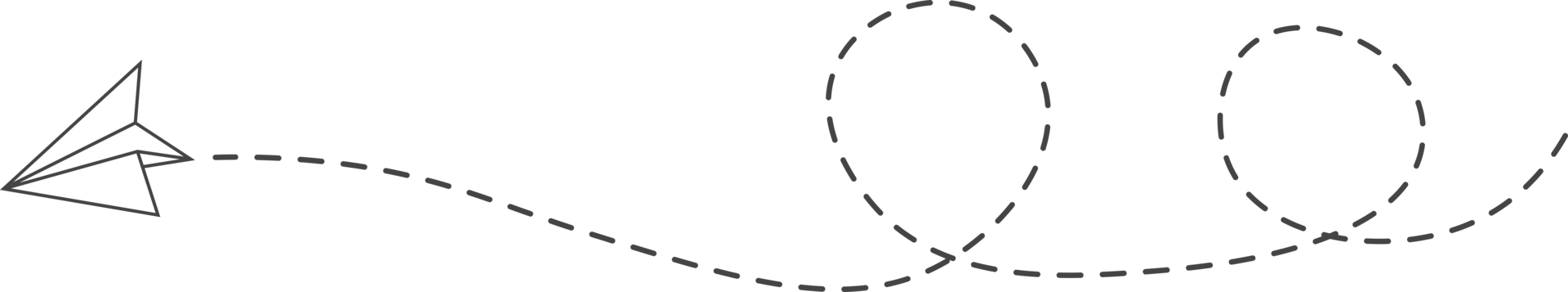 ruta de avión de papel de línea discontinua png