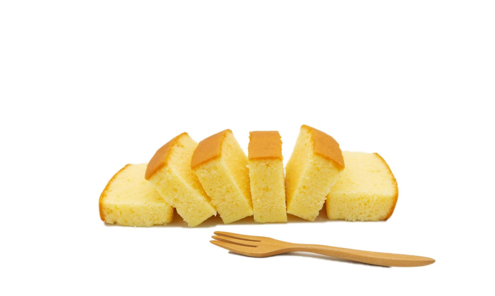 isolated slices of butter cake photo