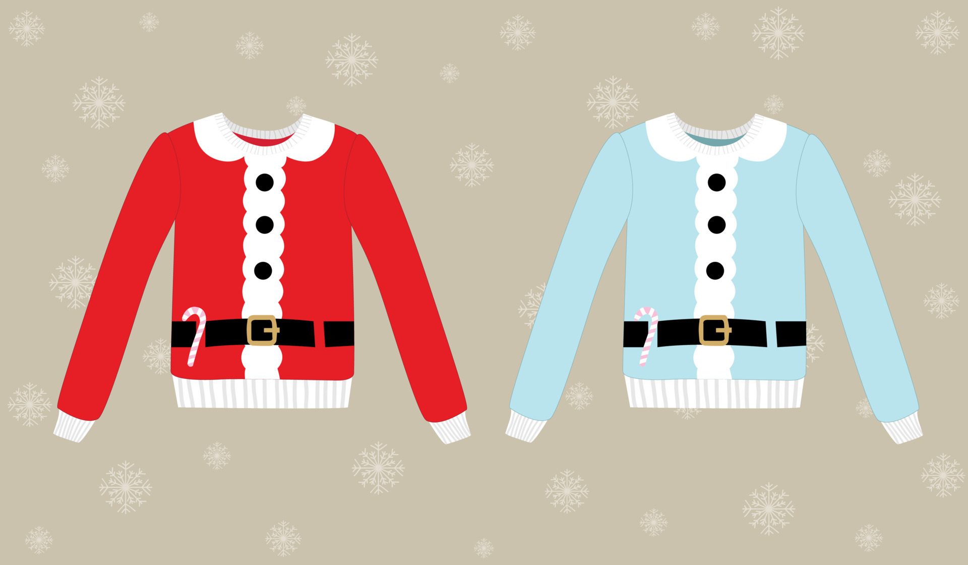 Christmas sweater on background with snowflakes 13353165 Vector Art at
