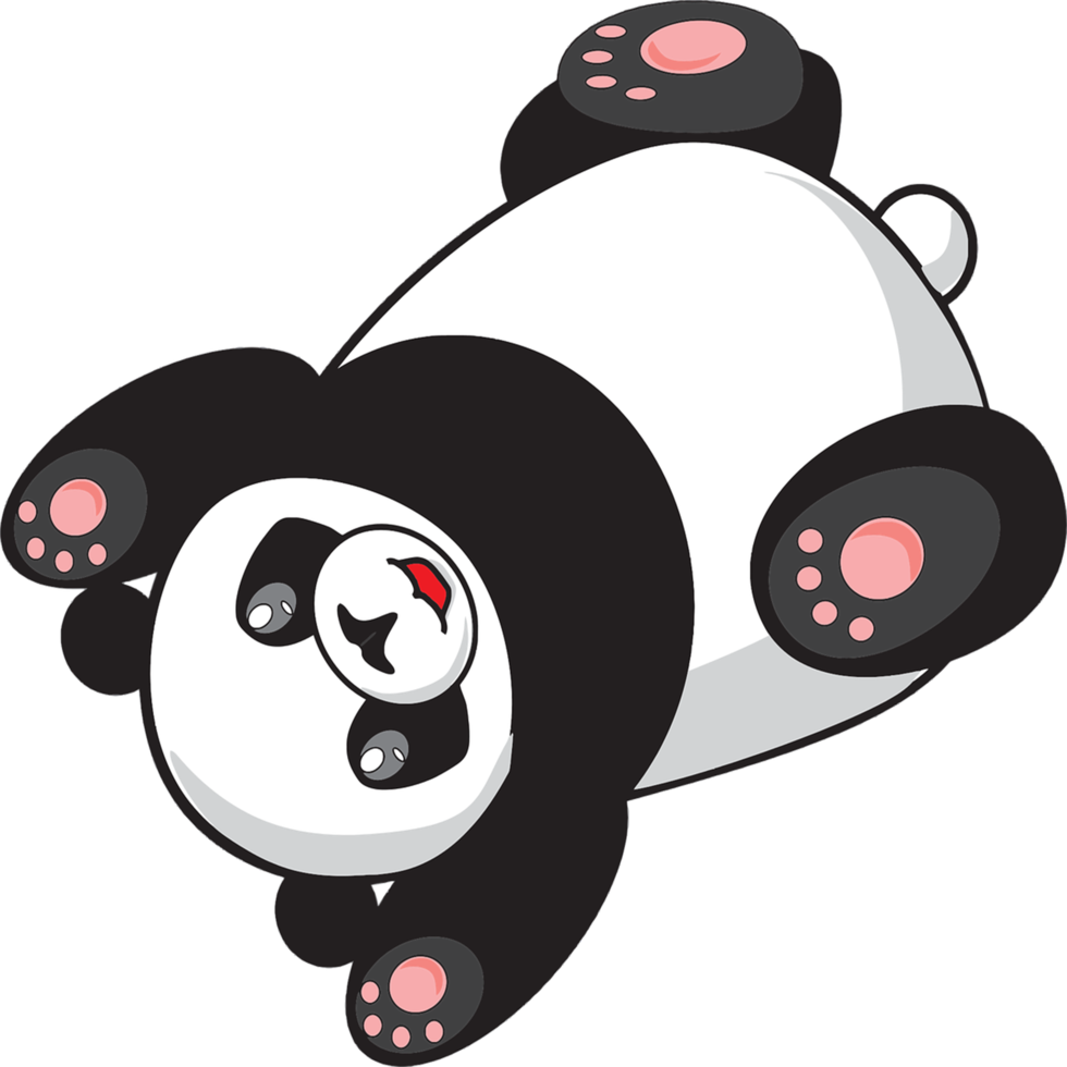 panda svart vit design png