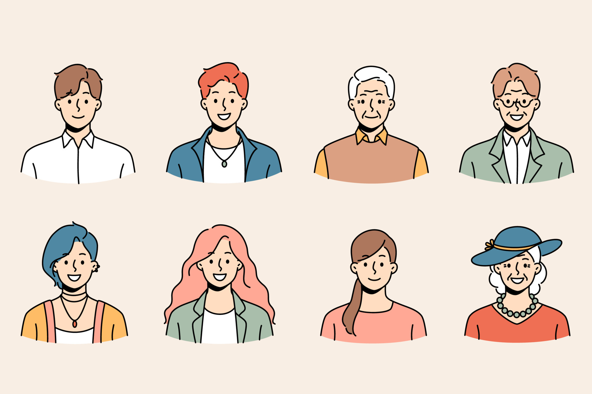 Old Age People Vector Art, Icons, and Graphics for Free Download