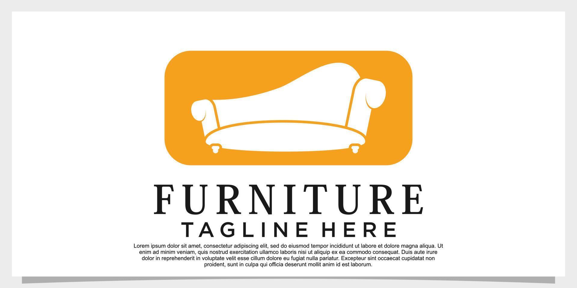 furniture logo design vector with creative concept for your businees