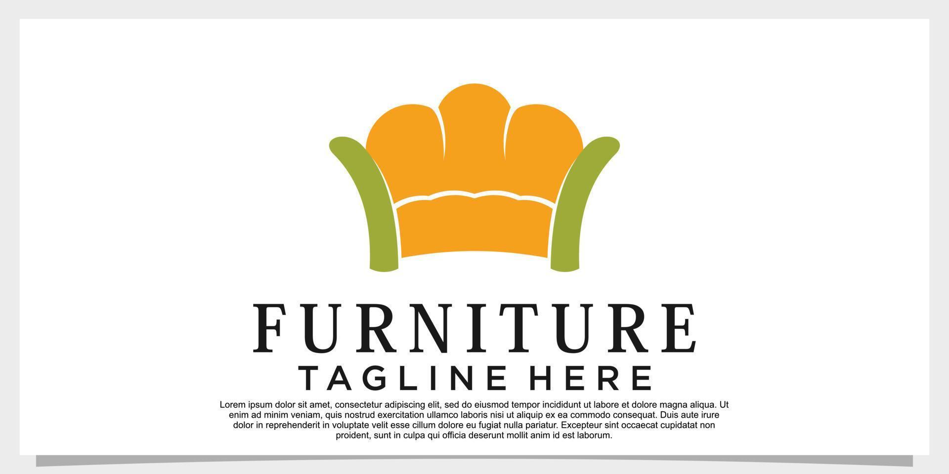 furniture logo design vector with creative concept for your businees