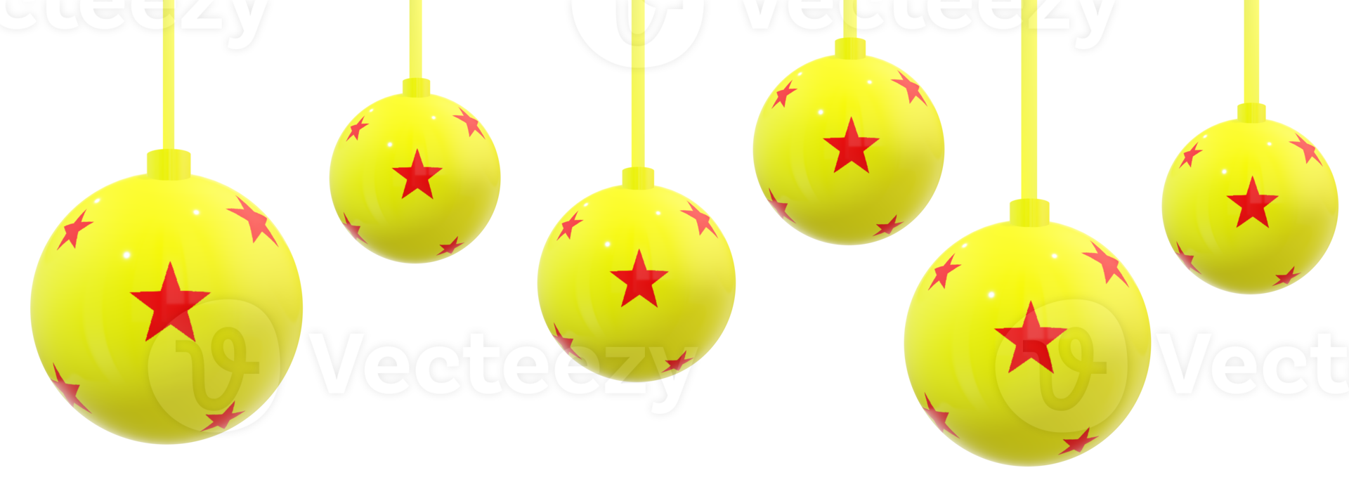 giallo Natale palle clipart png