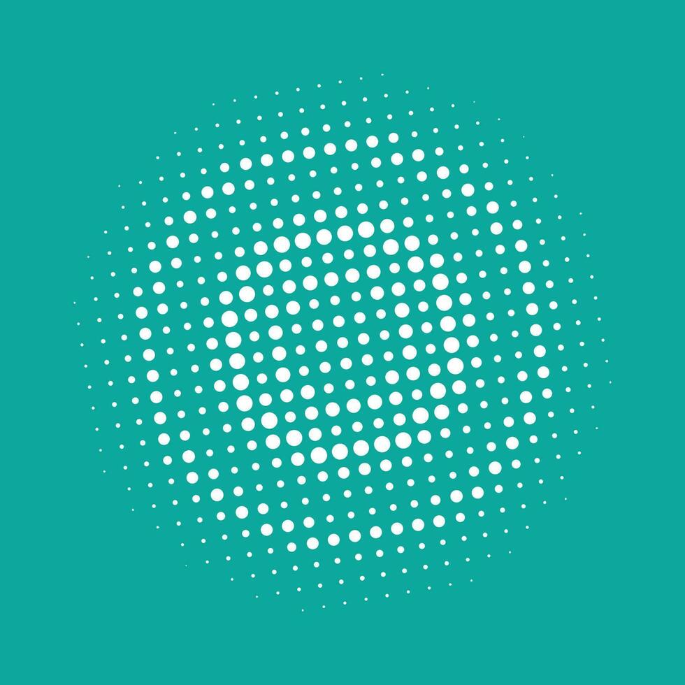Halftone circular pattern and vector dots