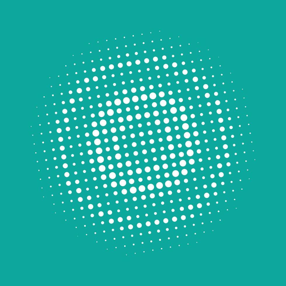 Halftone circular pattern and vector dots