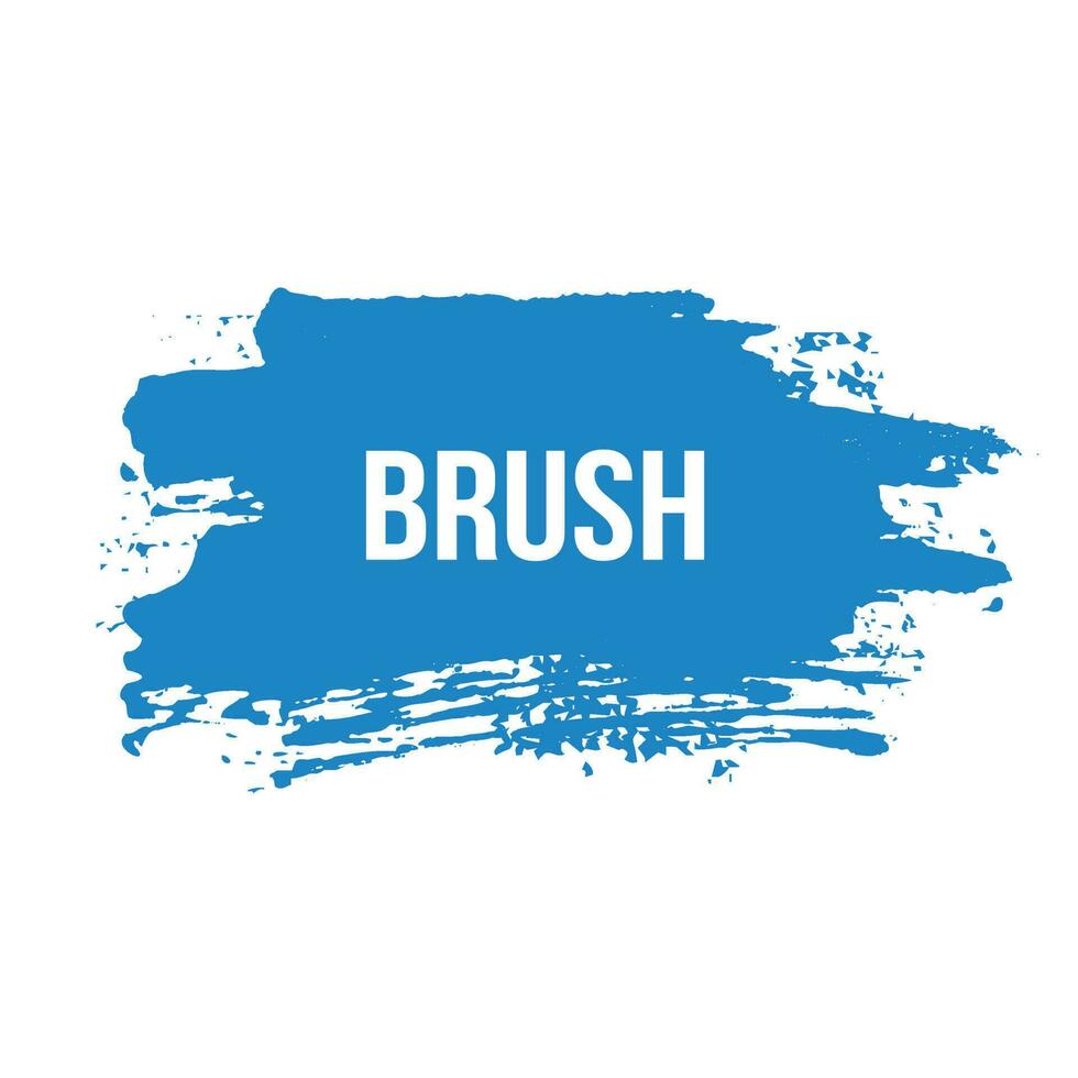 Modern blue color brush stroke vector