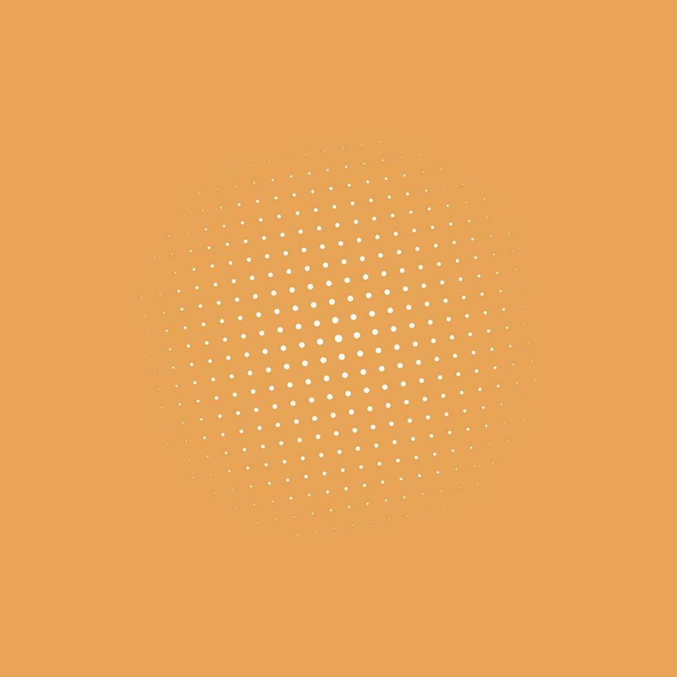 Halftone circular dotted frame design vector