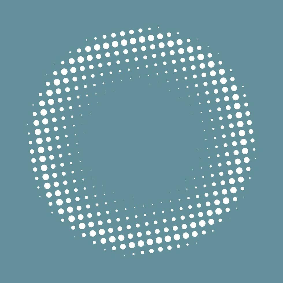 Halftone circular dots  vector