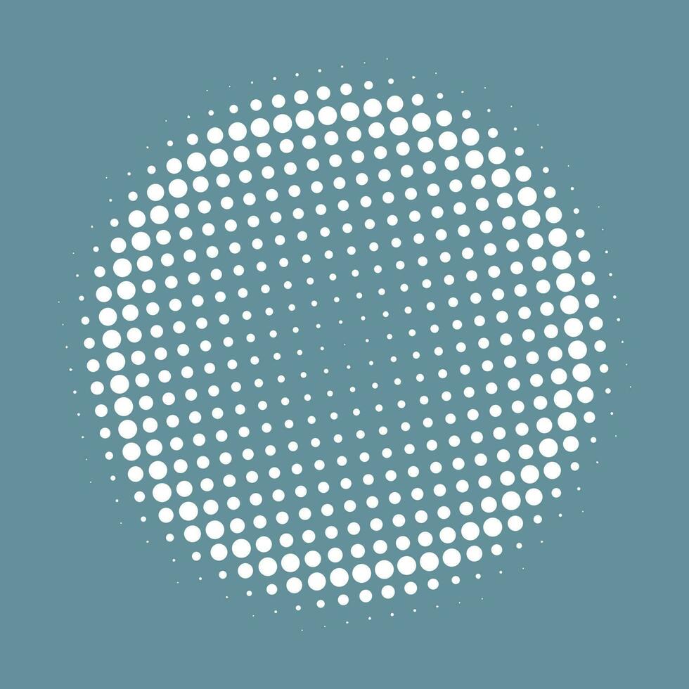 Halftone circular dotted frame design vector