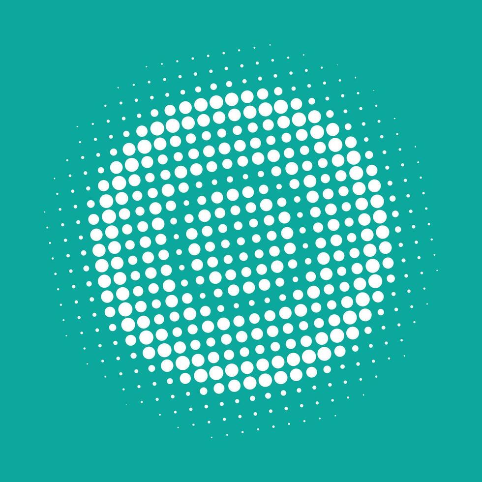 Halftone circular dotted frame design vector