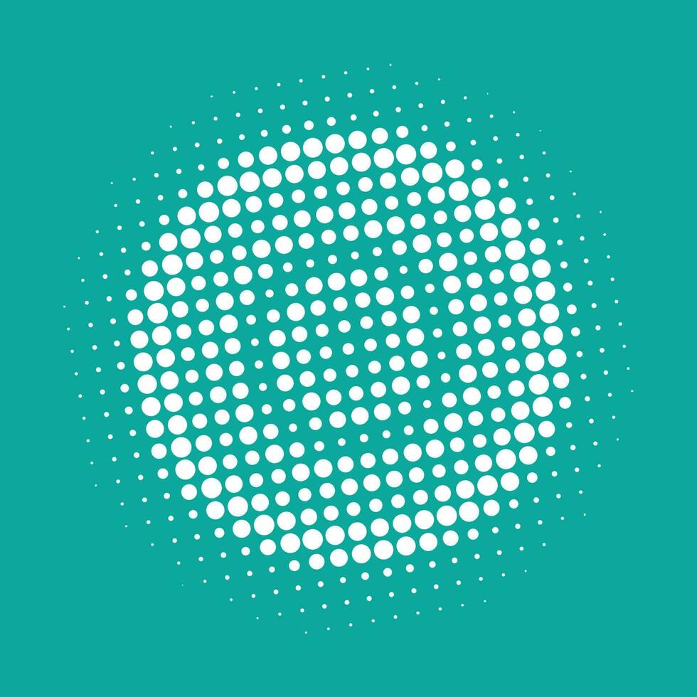 Halftone circular dotted frame design vector