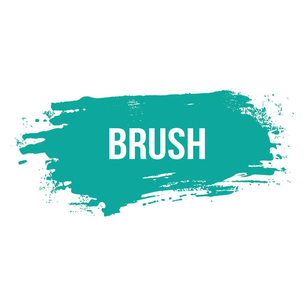Isolated grunge ink brush stroke vector