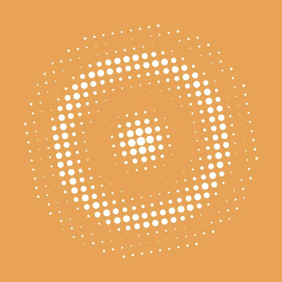 Abstract grunge halftone circles shapes background vector