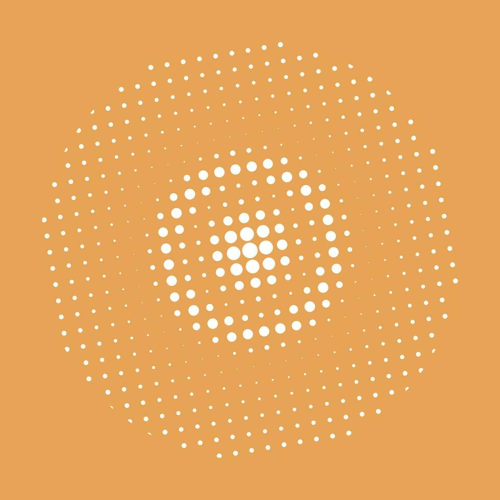 Abstract grunge halftone circles shapes background vector