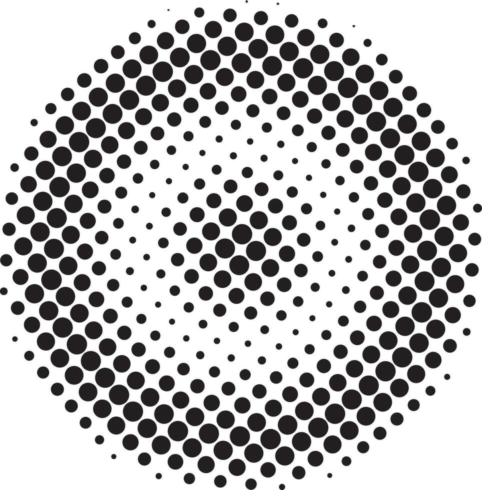 Abstract geometric dotted circle halftone shape vector