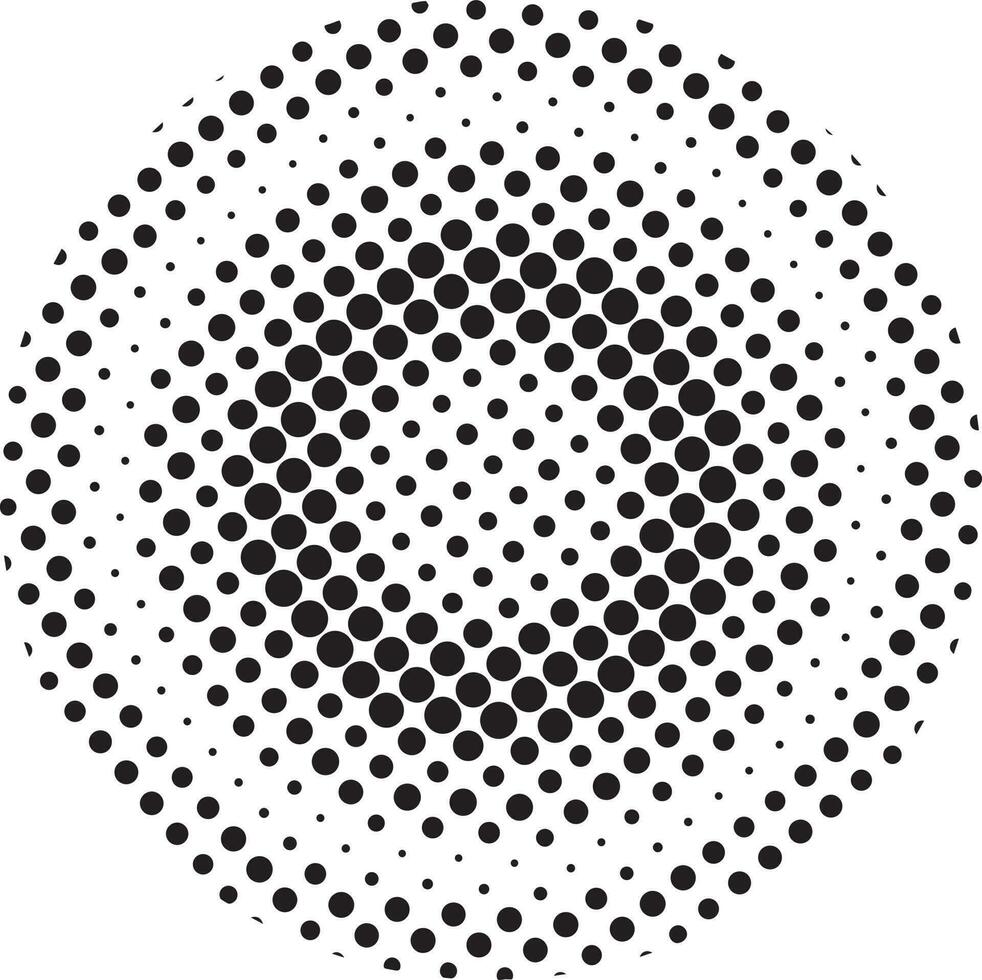 Abstract geometric dotted circle halftone shape vector