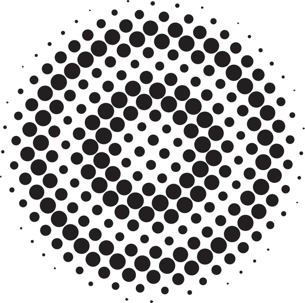 Abstract geometric dotted circle halftone shape vector