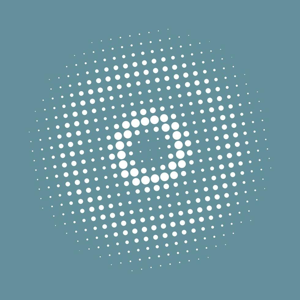 Abstract black halftone circle background vector