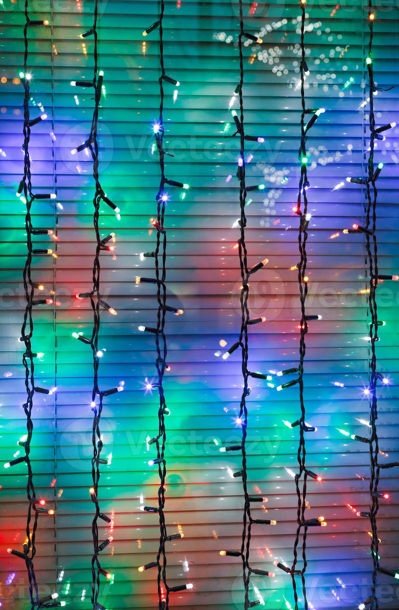 outdoor Christmas festoons decorate window 13353441 Stock Photo at Vecteezy