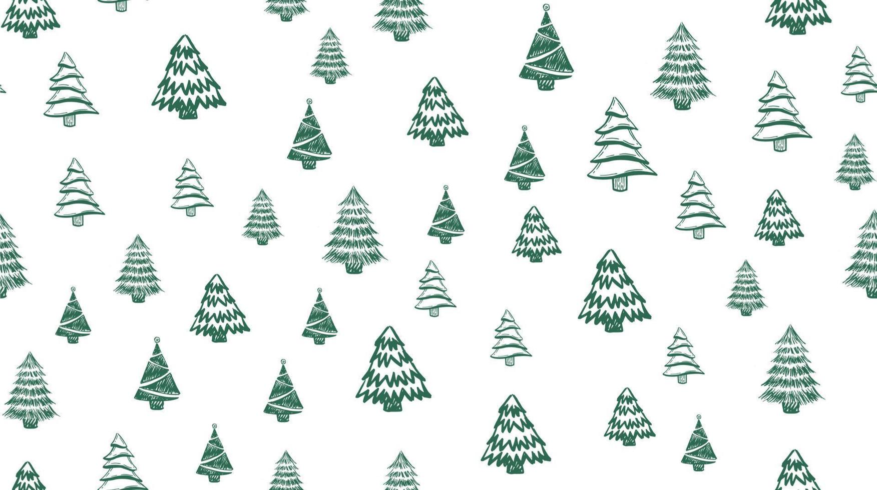 ilustraciones dibujadas a mano del árbol de navidad. vector. vector