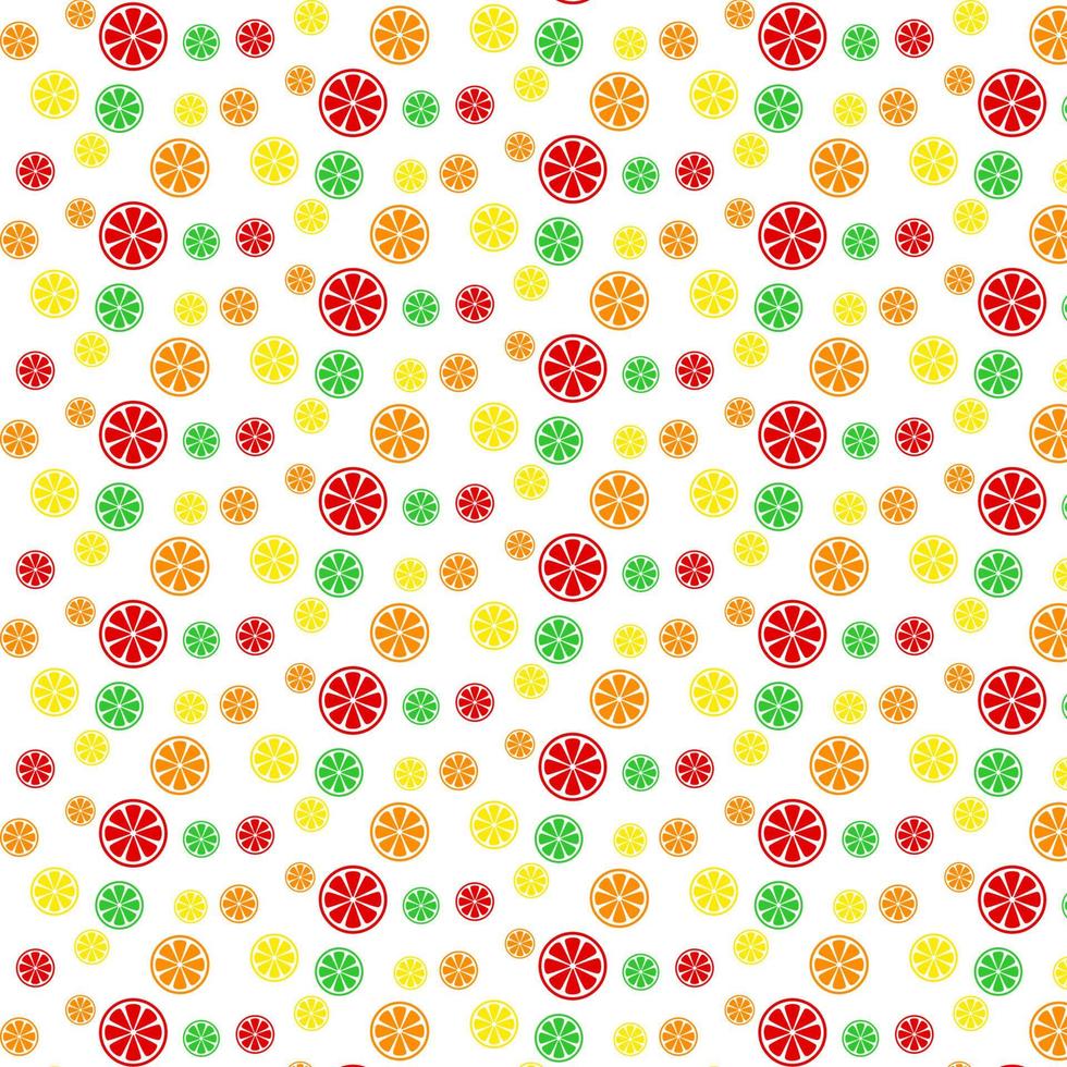 Orange citrus seamless pattern. Bright colorful tropical citrus fruit pattern. Vector pattern.